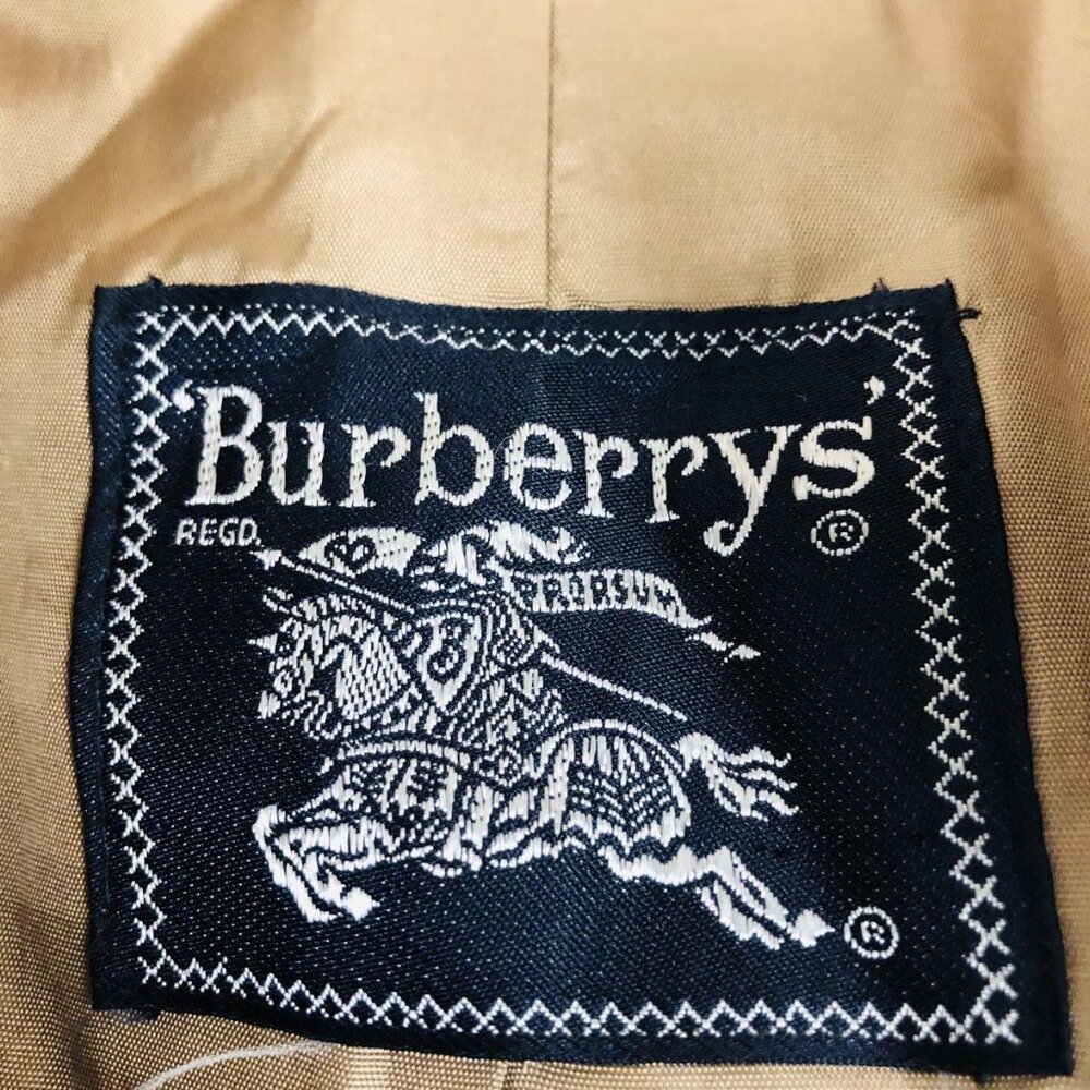 Vintage Burberry Women's Size XL / 44 Tan Brown Wool Long Coat AUTHENTICATED - Picture 9 of 10
